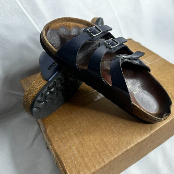 Women’s Birkenstock Florida Cobalt Blue Sandals Size 37 - RARE - Picture 2 of 8
